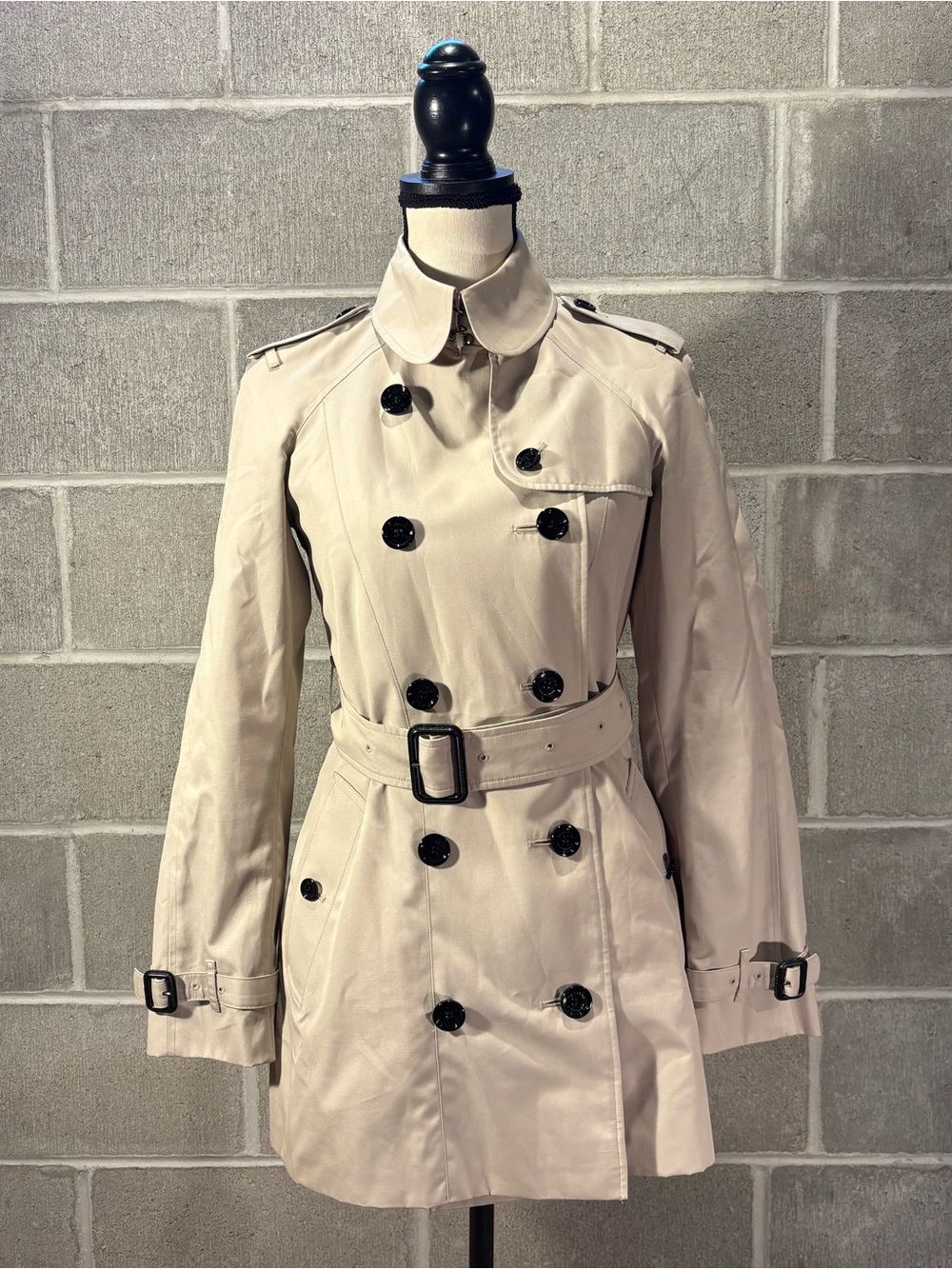 Burberry trench coat.